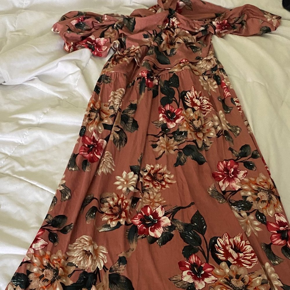 Floral Maternity Maxi Dress